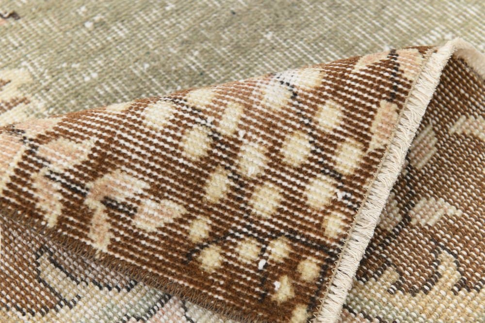 Dywan 175x278 cm, oliwkowy, wełna, lata 70. - 216378