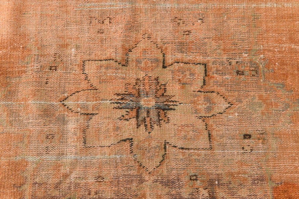 Dywan 194x292 cm, pomarańczowy, wełna, lata 70. - 216354