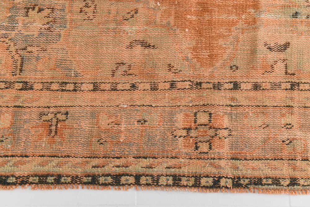 Dywan 194x292 cm, pomarańczowy, wełna, lata 70. - 216356