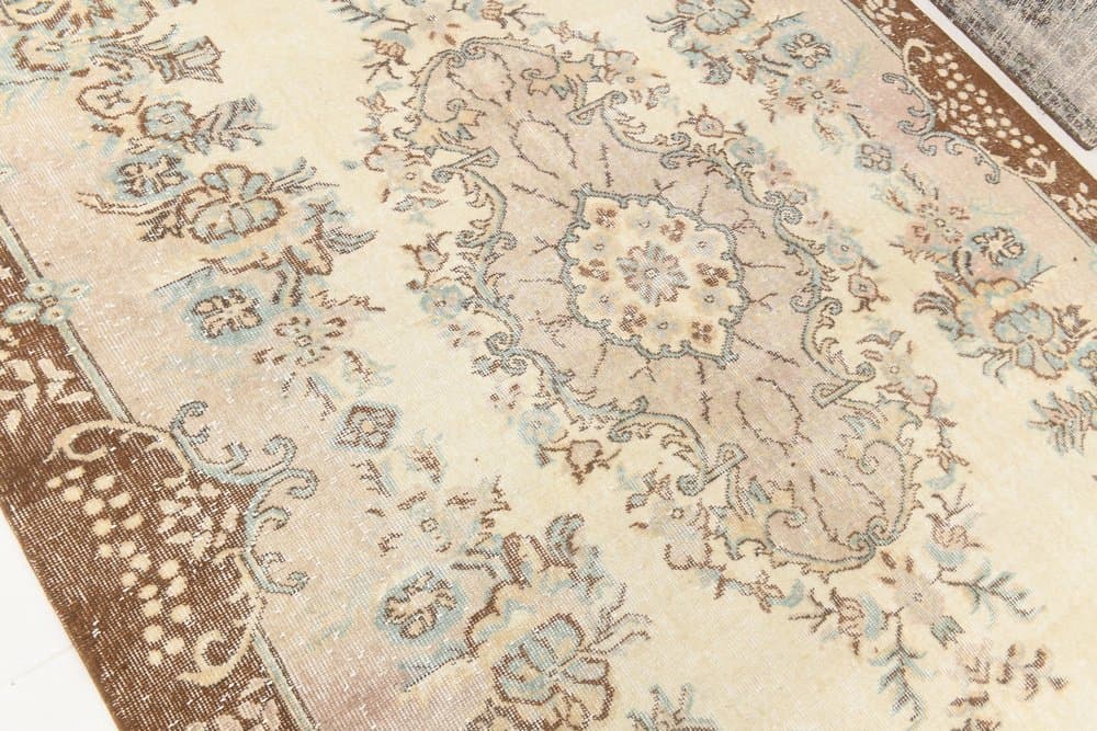 Rug 190x305 cm, beige, brown, wool, 1970s - 216266