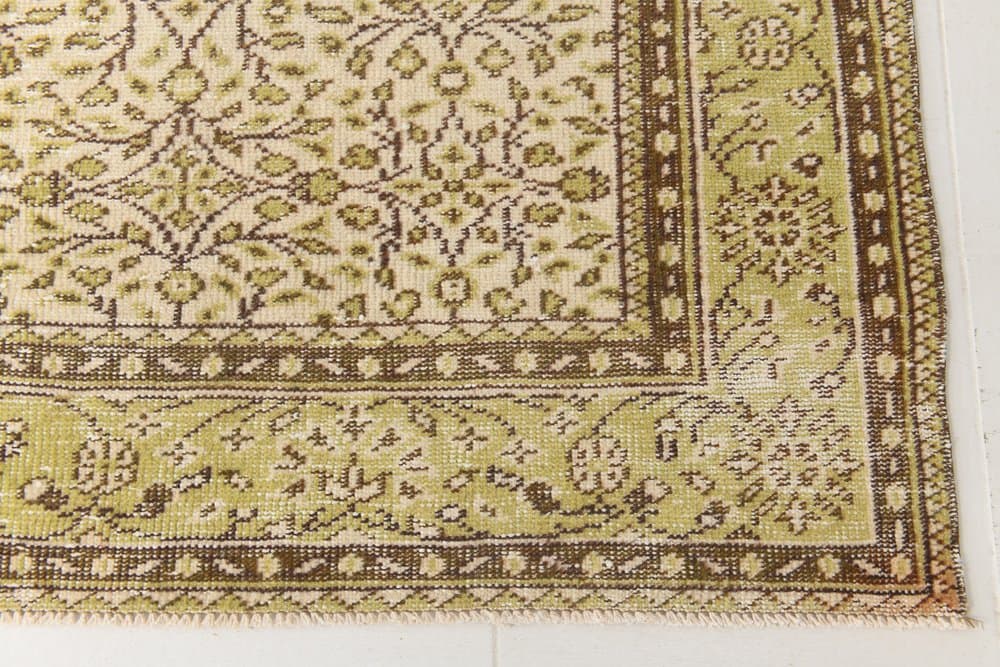 Rug 177x318 cm, olive, wool, 1970s - 216233