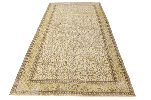 Rug 177x318 cm, olive, wool, 1970s - DIMENSION