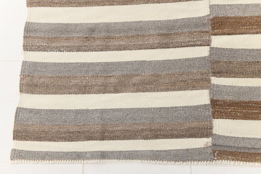 Kilim 228x310 cm, beżowy, brązowy, wełna, Turcja, lata 70. - 216221