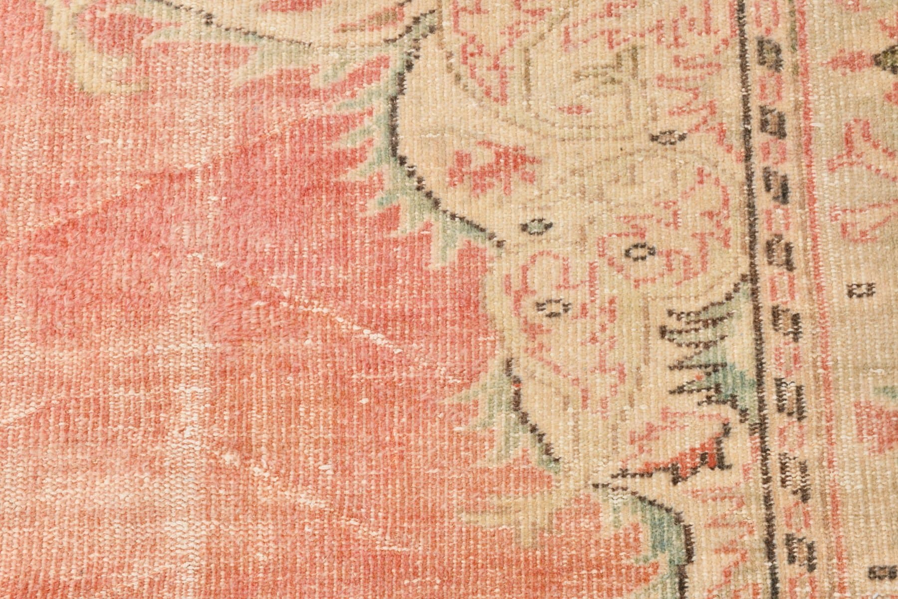 Rug 212x306 cm, pink, beige, wool, 1970s - 216119