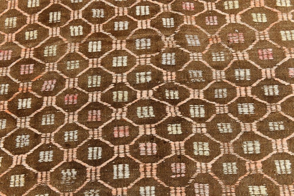 Kilim 297x209 cm, brown, wool, 1970s - 216021