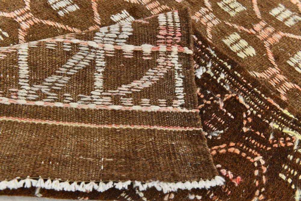 Kilim 297x209 cm, brown, wool, 1970s - 216015