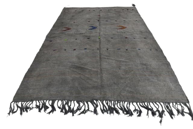 Rug 220x310 cm, Grey, Hemp, 1970s - DIMENSION