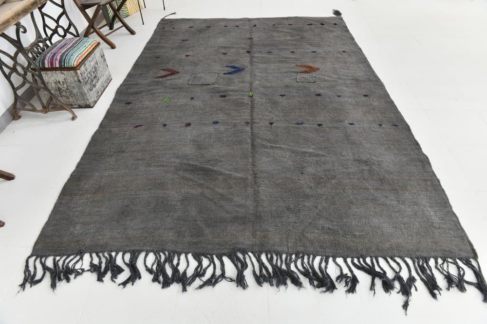 Rug 220x310 cm, Grey, Hemp, 1970s - 216788
