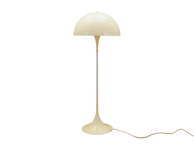 Lampa podłogowa Panthella, ivory white, metal tworzywo sztuczne, proj. V. Panton, Louis Poulsen, Dania, lata 70. - WYMIARY