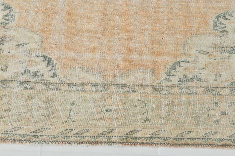 Dywan 181x284 cm, pomarańczowy, beżowy, wełna, lata 70. - 219452