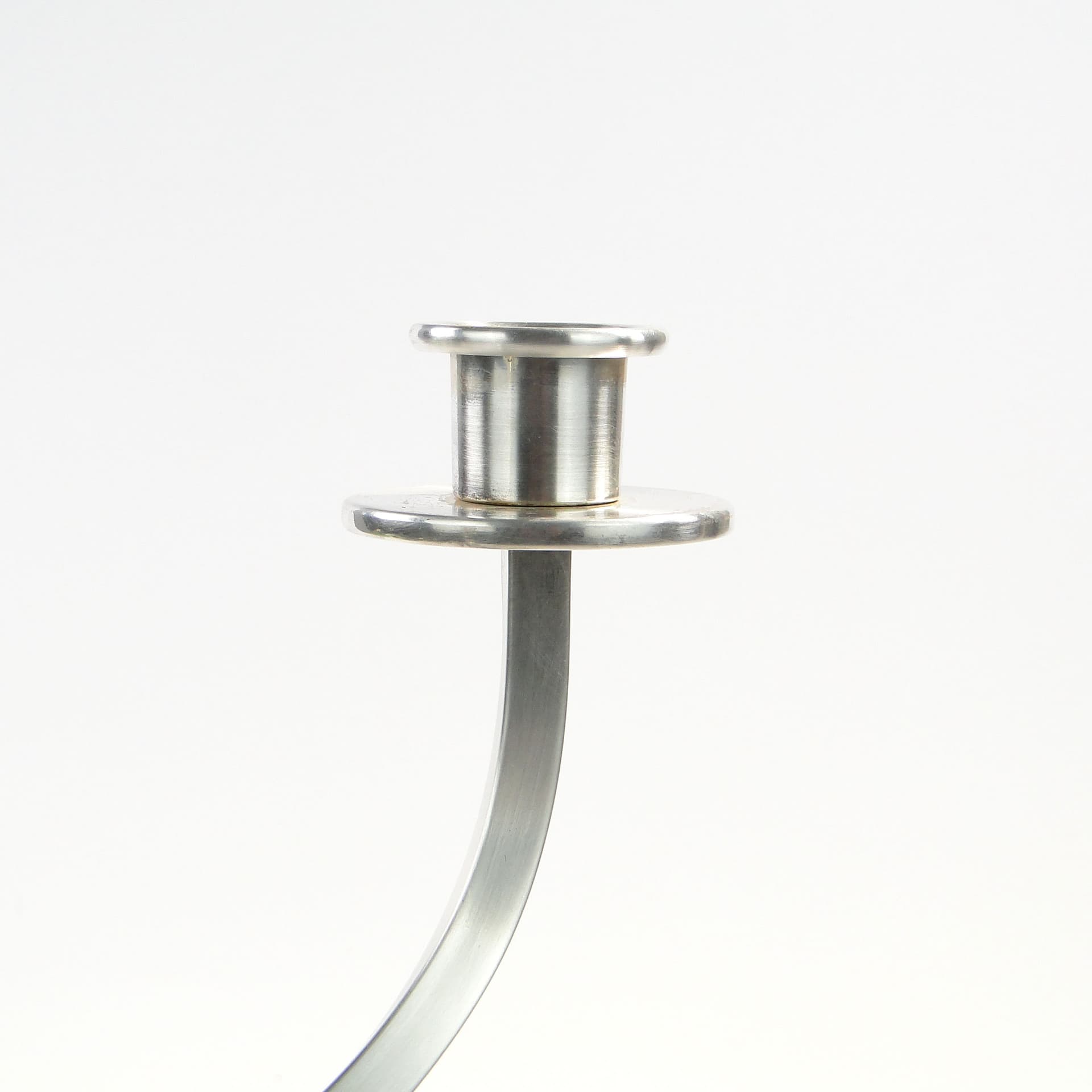 Two-armed candlestick Art Deco, silver, brass, Czechoslovakia, 1920s. - 1601