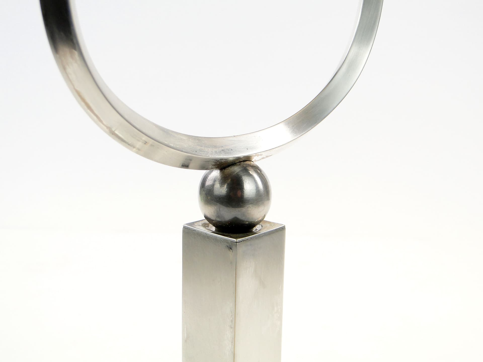 Two-armed candlestick Art Deco, silver, brass, Czechoslovakia, 1920s. - 1599