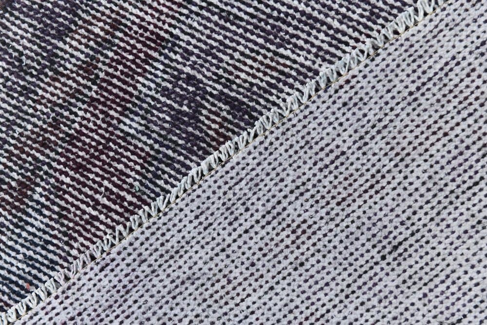 Chodnik 80x265 cm, śliwkowy, antracytowy, wełna, lata 70. - 219748