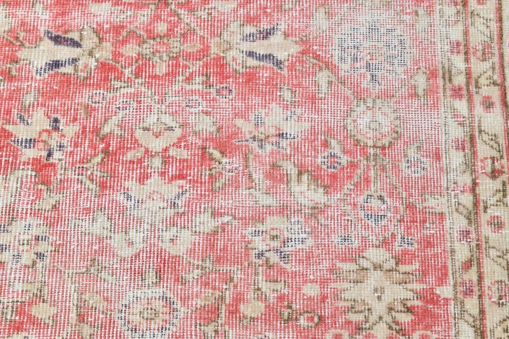 Rug 201x299 cm, Red, Beige, Wool, 1960s - 219706