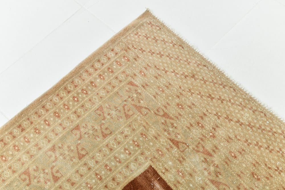 Rug 182x277 cm, brown, beige, wool, 1970s - 220205