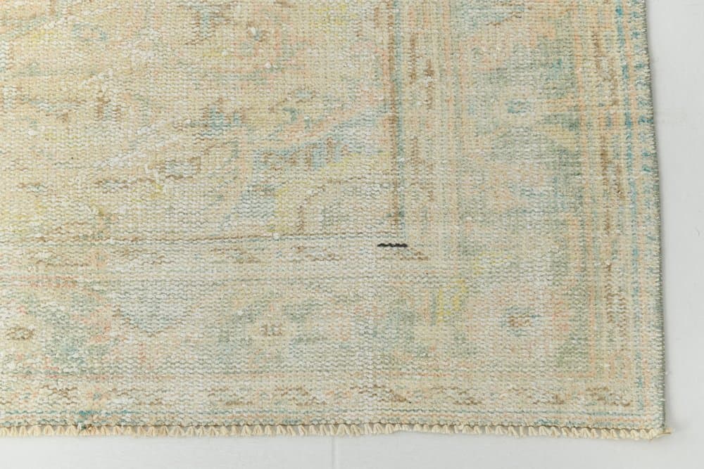 Dywan 183x285 cm, brzoskwiniowy, błękitny, wełna, lata 70. - 220200