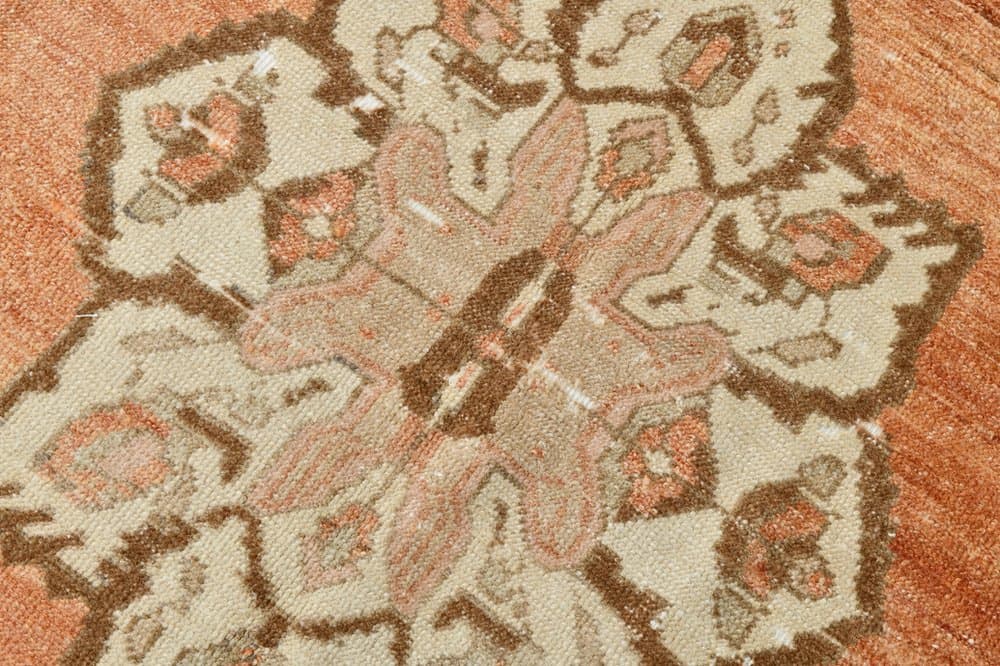 Dywan 150x321 cm, beżowy, koralowy, wełna, lata 70. - 220157