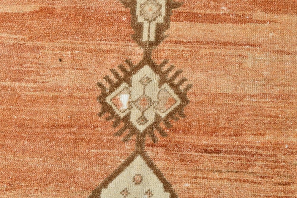 Dywan 150x321 cm, beżowy, koralowy, wełna, lata 70. - 220158