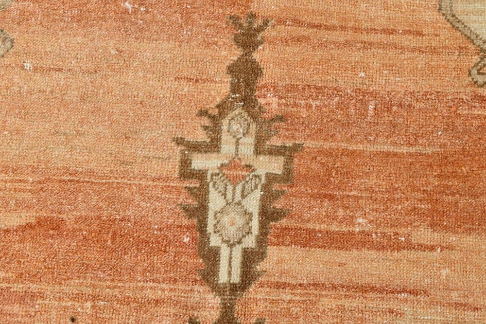 Dywan 150x321 cm, beżowy, koralowy, wełna, lata 70. - 220152