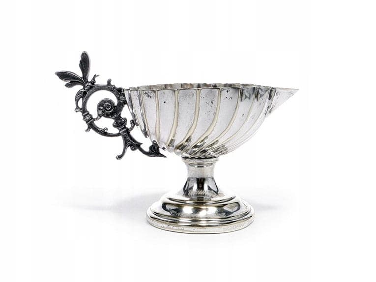 Creamer Art Nouveau, silver, brass, Sweden, 19th c.