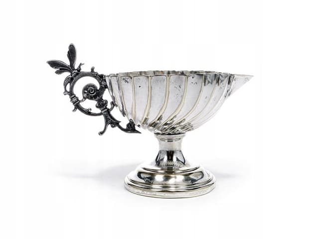 Creamer Art Nouveau, silver, brass, Sweden, 19th c. - DIMENSION