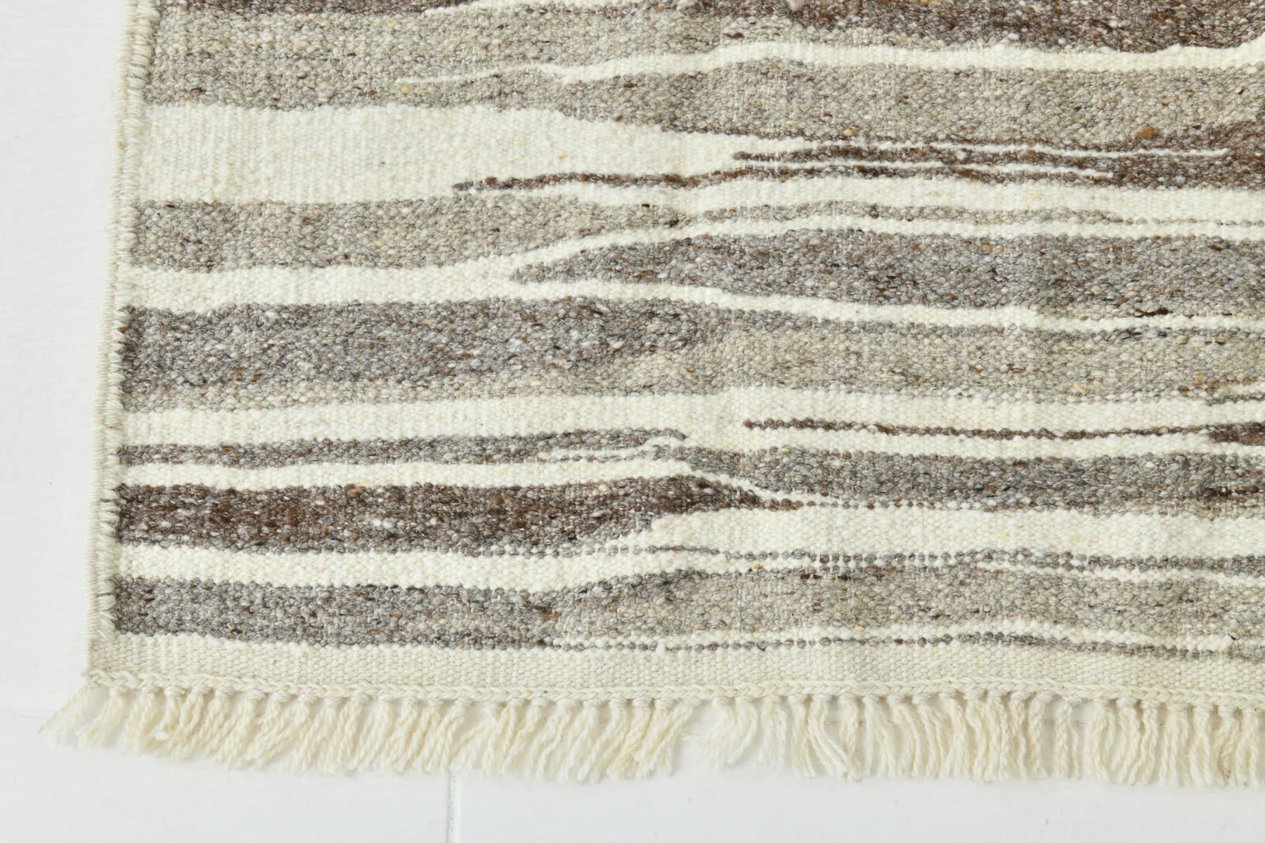 Kilim Runner 84x357 cm, Beige, Wool, 1970s - 220136