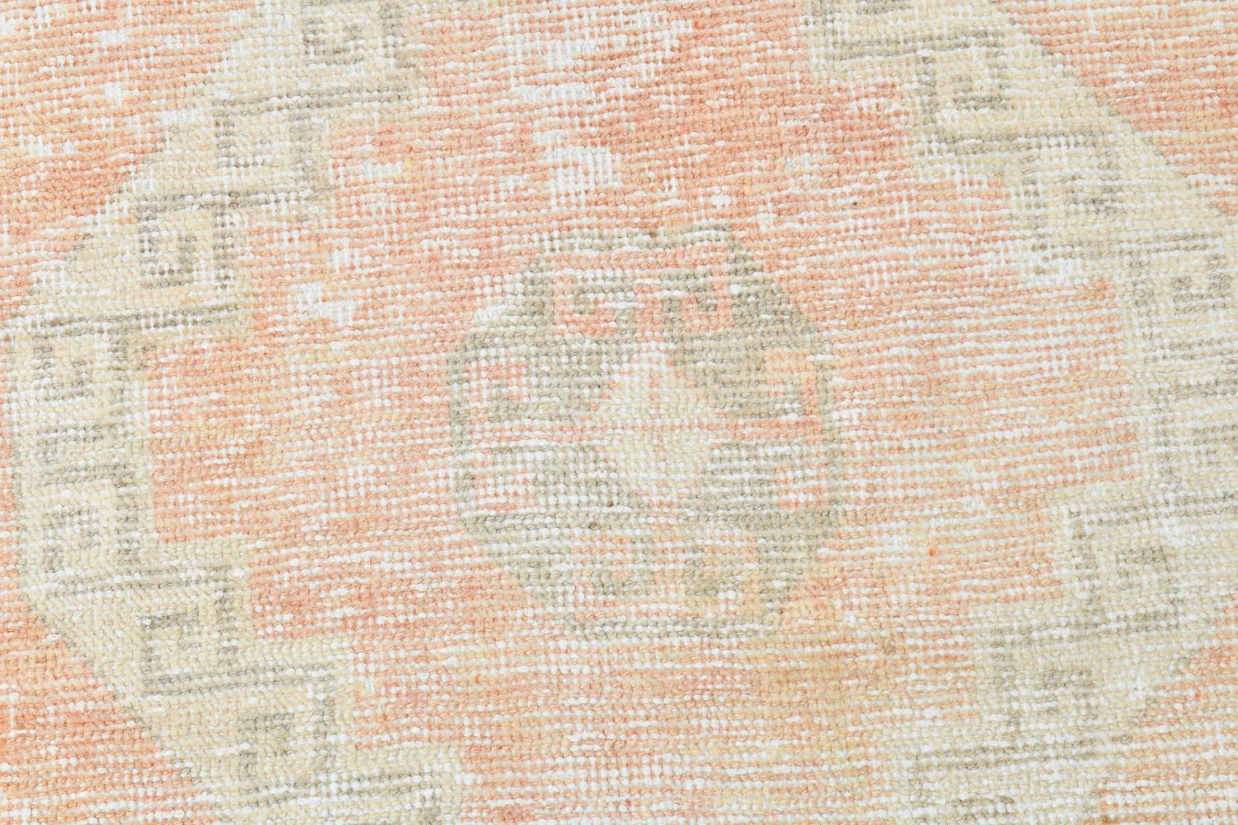 Chodnik 304x73 cm, beżowy, różowy, wełna, lata 70. - 220093