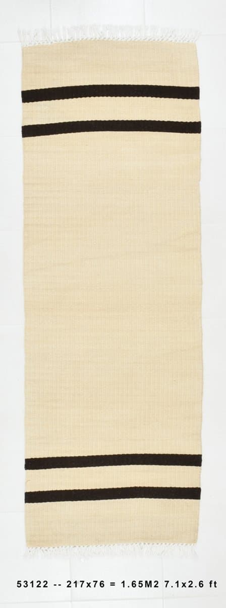 Chodnik 76x217 cm, beżowy, konopie, lata 90. - 220063