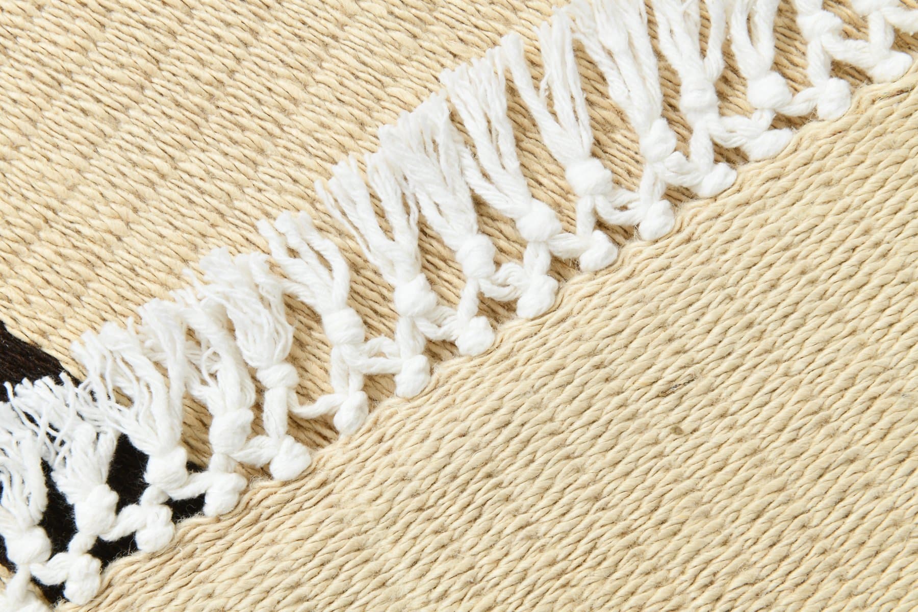 Chodnik 76x217 cm, beżowy, konopie, lata 90. - 220062