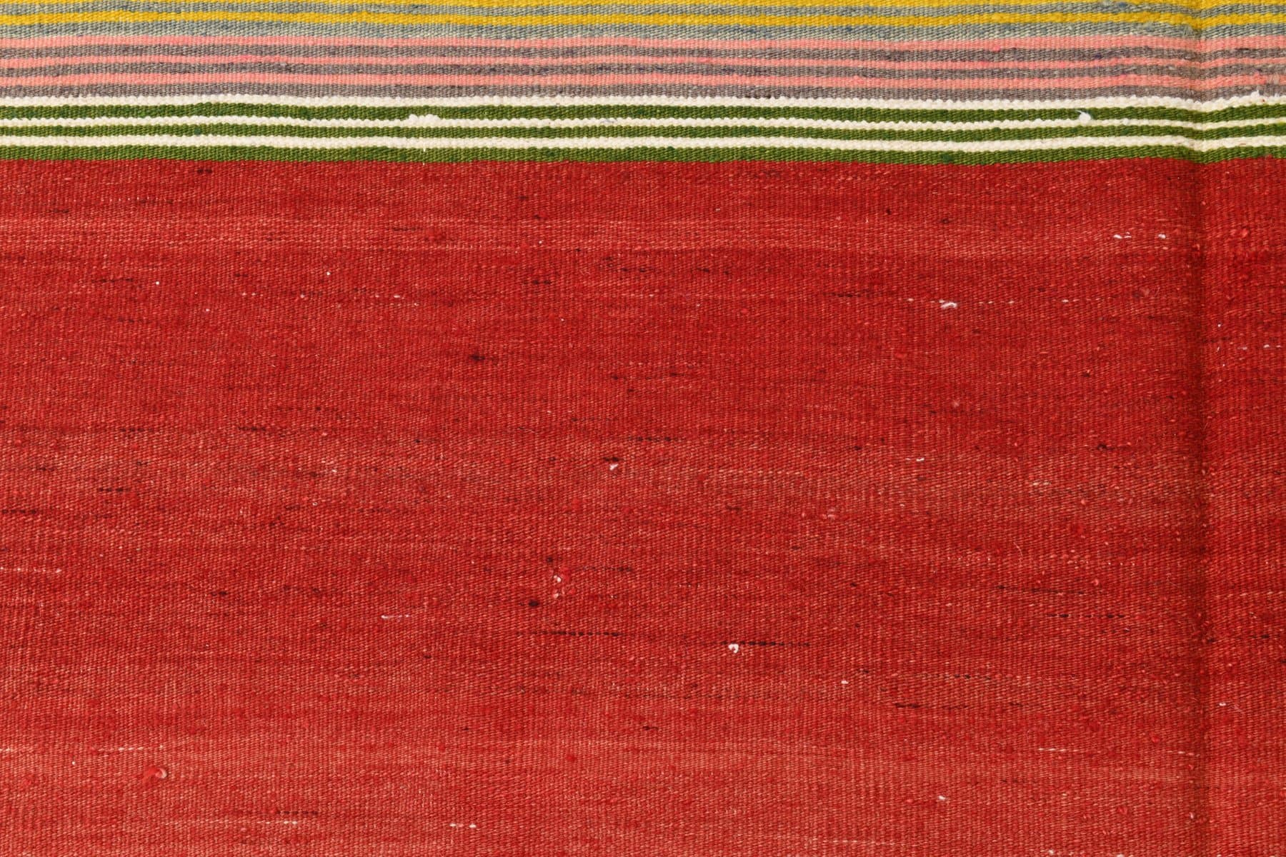 Kilim 253x145 cm, czerwony, wełna, Turcja, lata 60. - 220251