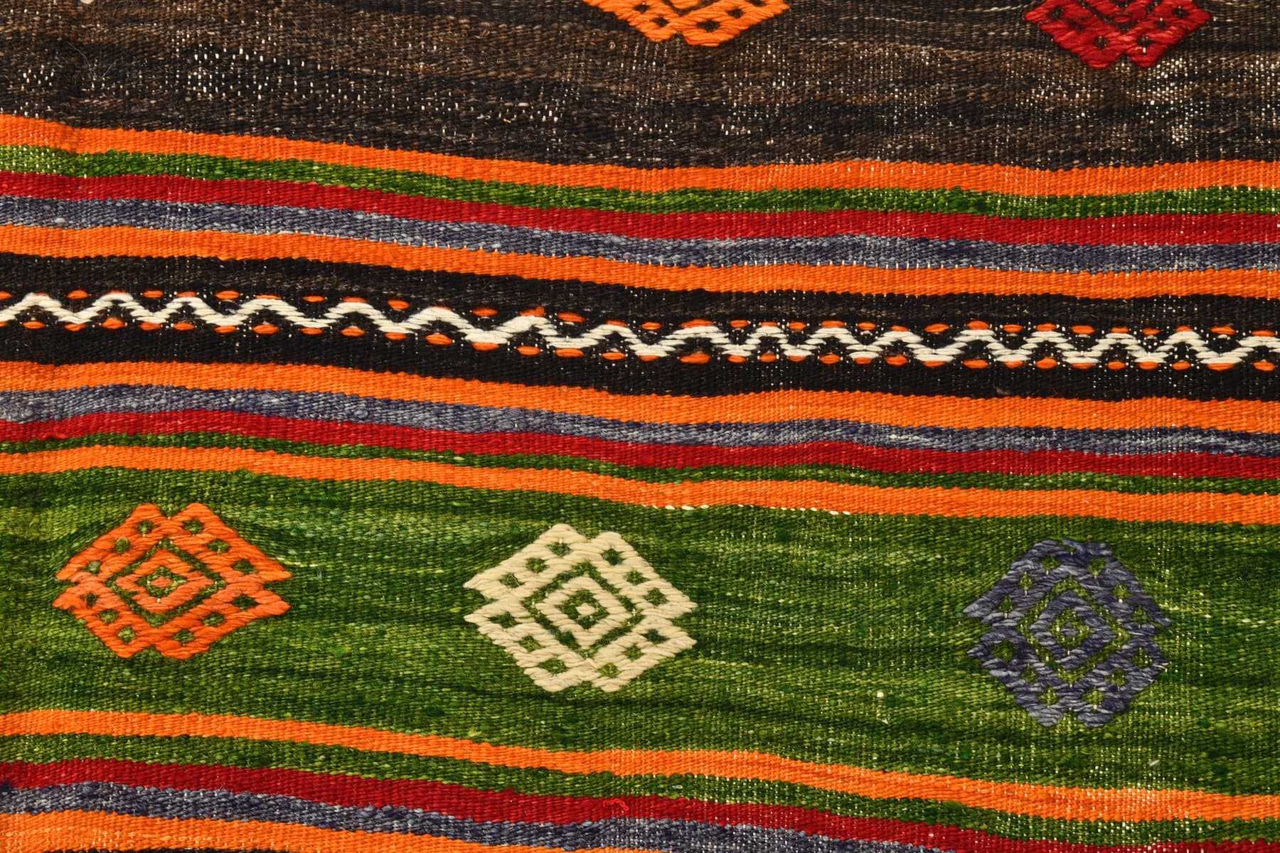 Kilim 171x289 cm, czerwony, zielony, wełna, Turcja, lata 60. - 220525