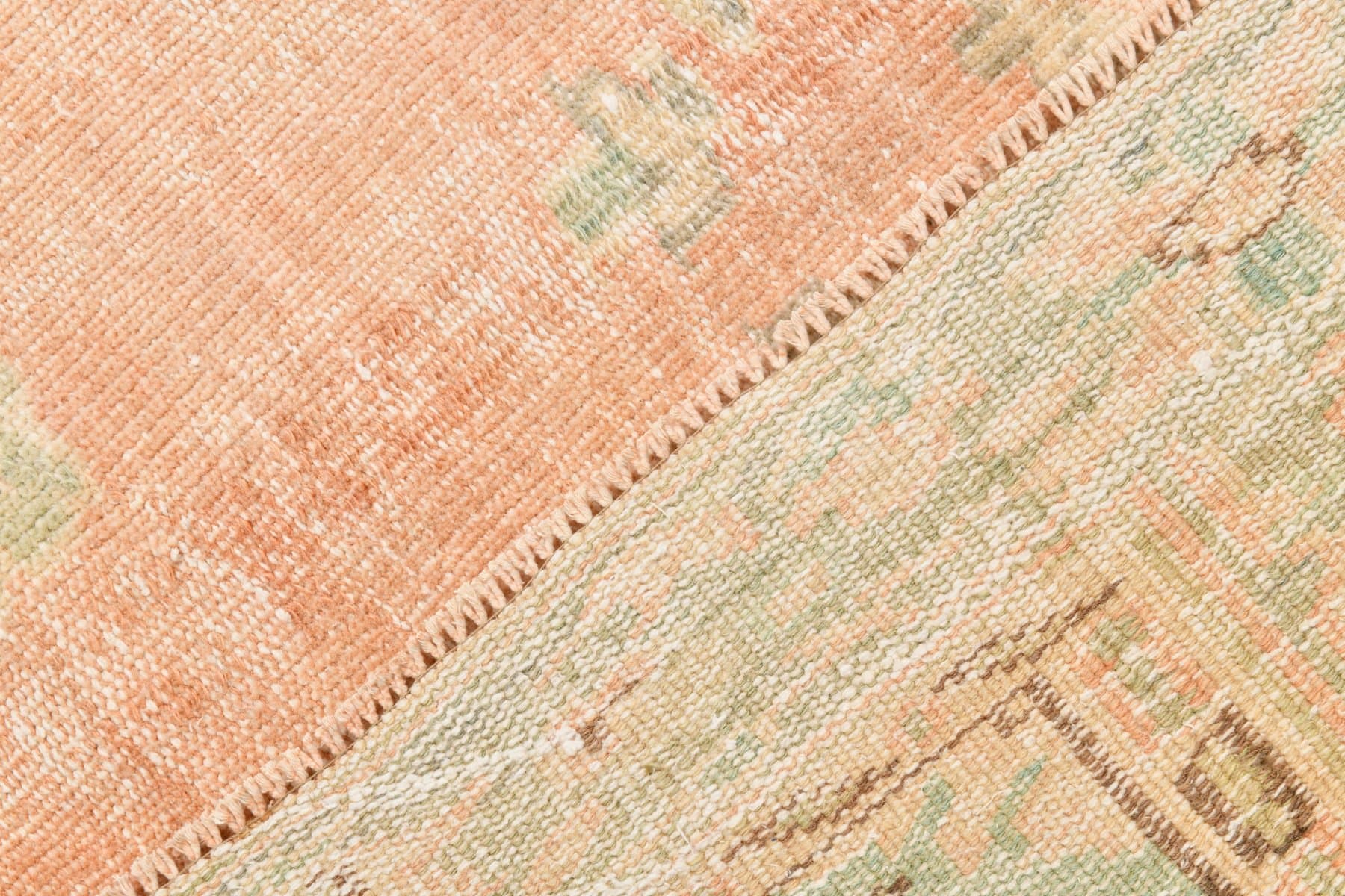 Rug 268x190 cm, Peach, Beige, Wool, 1960s - 220512