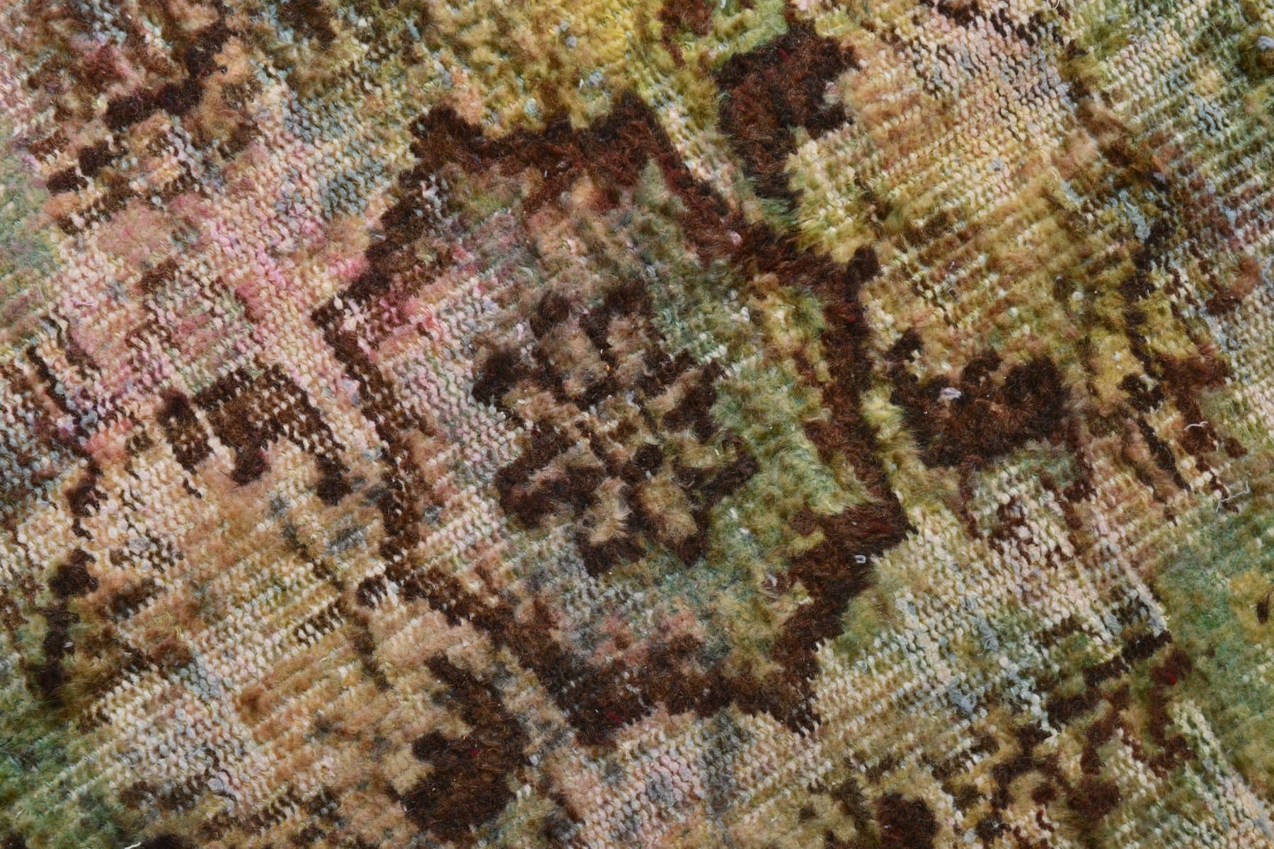 Dywan 287x175 cm, oliwkowy, wełna, lata 60. - 220482