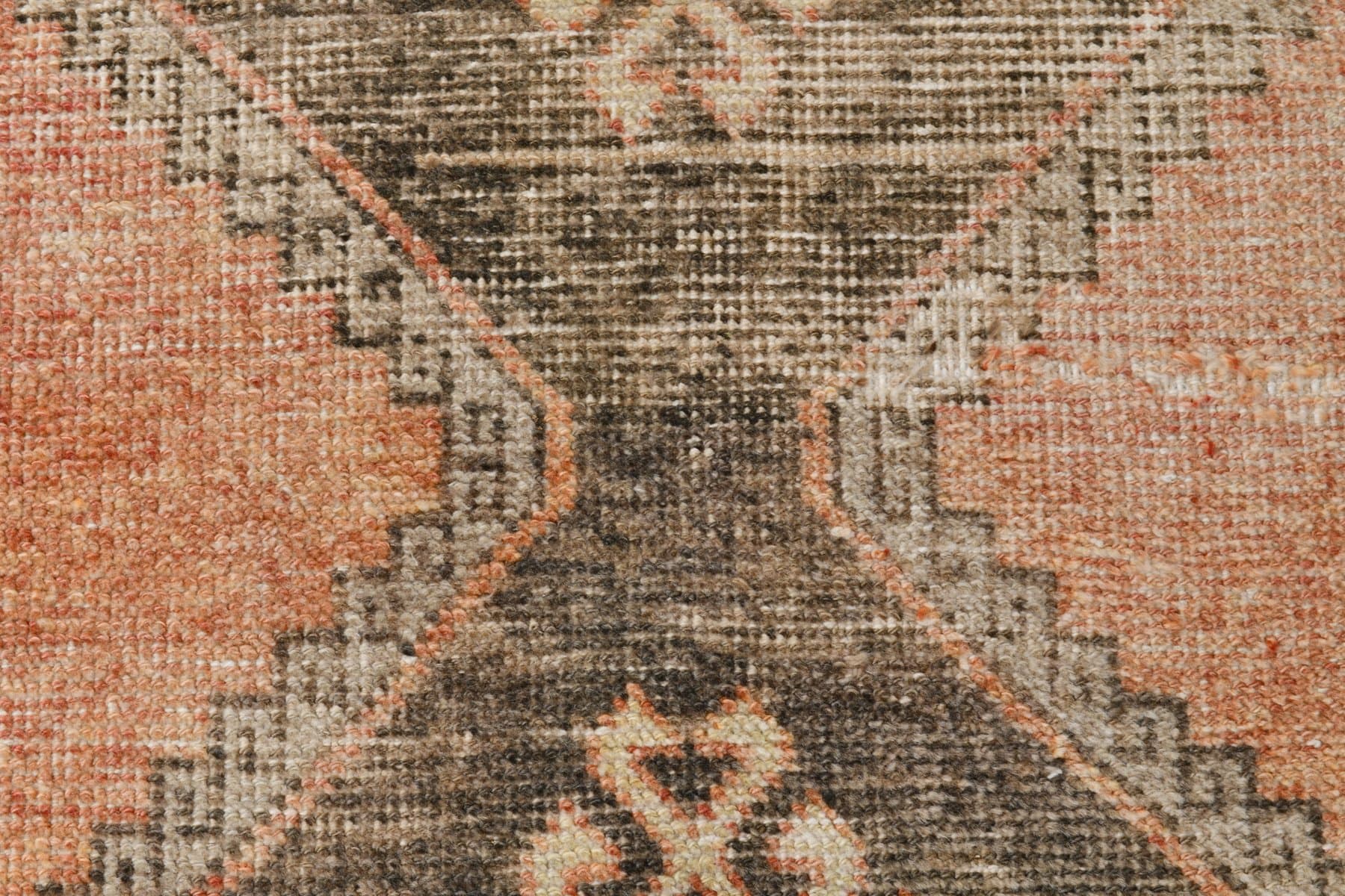 Chodnik 86x370 cm, pomarańczowy, wełna, Turcja, lata 60. - 220432