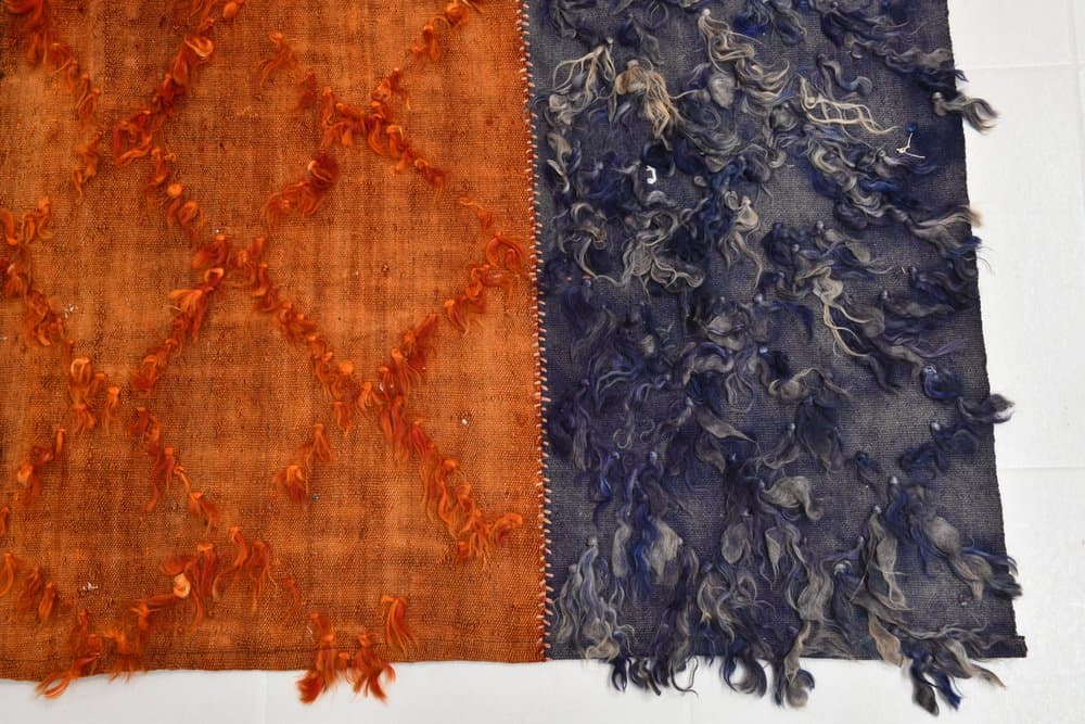 Kilim Rug 229x176 cm, red, blue, wool, Turkey, 1960s - 220373