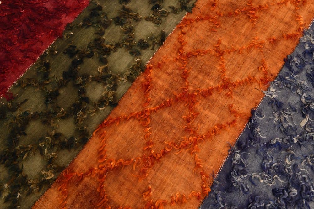 Kilim Rug 229x176 cm, red, blue, wool, Turkey, 1960s - 220377