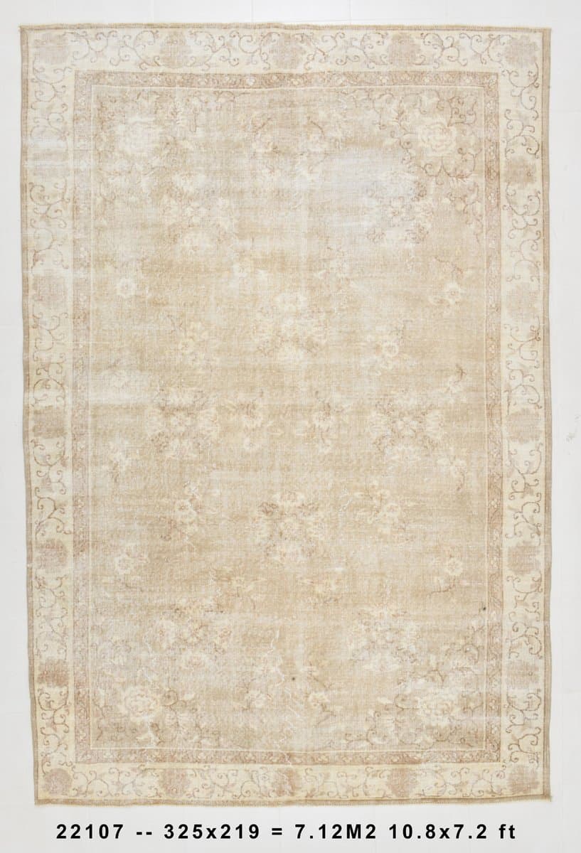 Dywan 325x219 cm, beżowy, wełna, Turcja, lata 70. - 220332