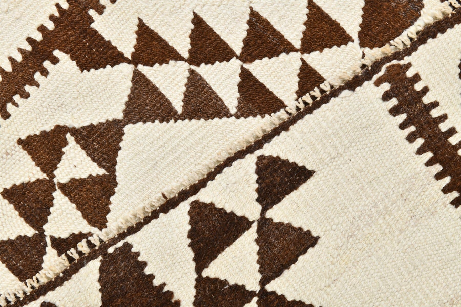 Kilim chodnik 314x106 cm, beżowy, wełna, Turcja, lata 60. - 220624