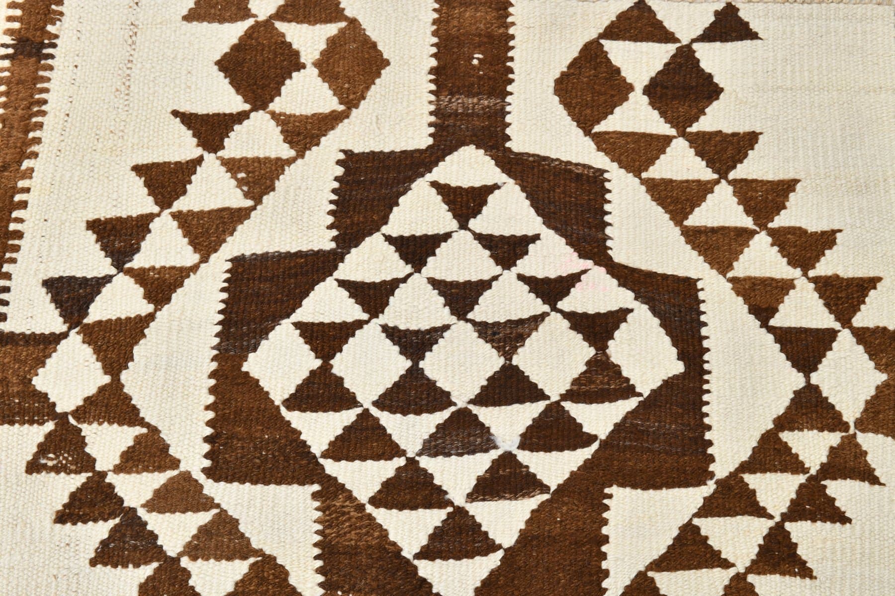 Kilim chodnik 314x106 cm, beżowy, wełna, Turcja, lata 60. - 220616