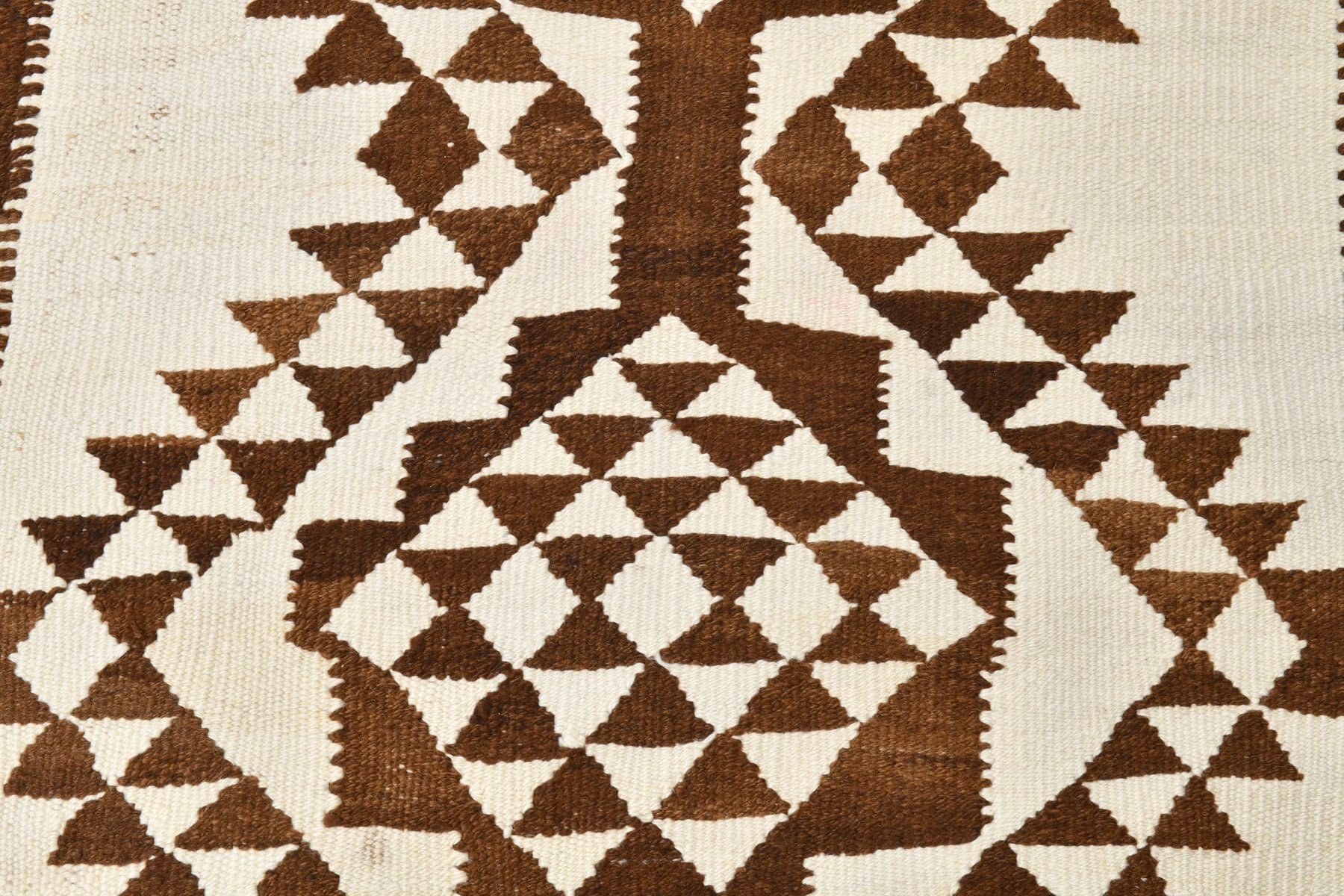 Kilim chodnik 314x106 cm, beżowy, wełna, Turcja, lata 60. - 220623
