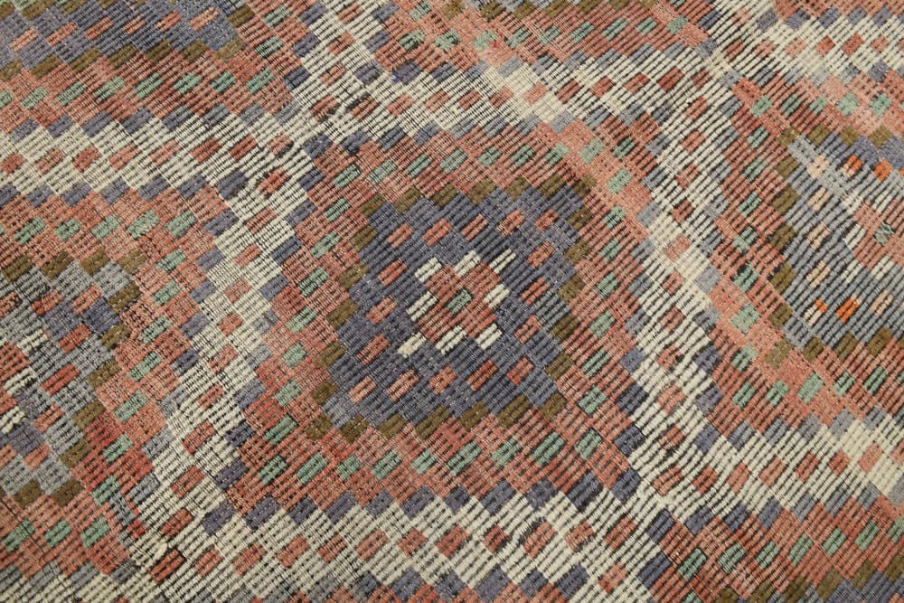 Kilim 173x328 cm, zielony, beżowy, wełna, Turcja, lata 60. - 221441