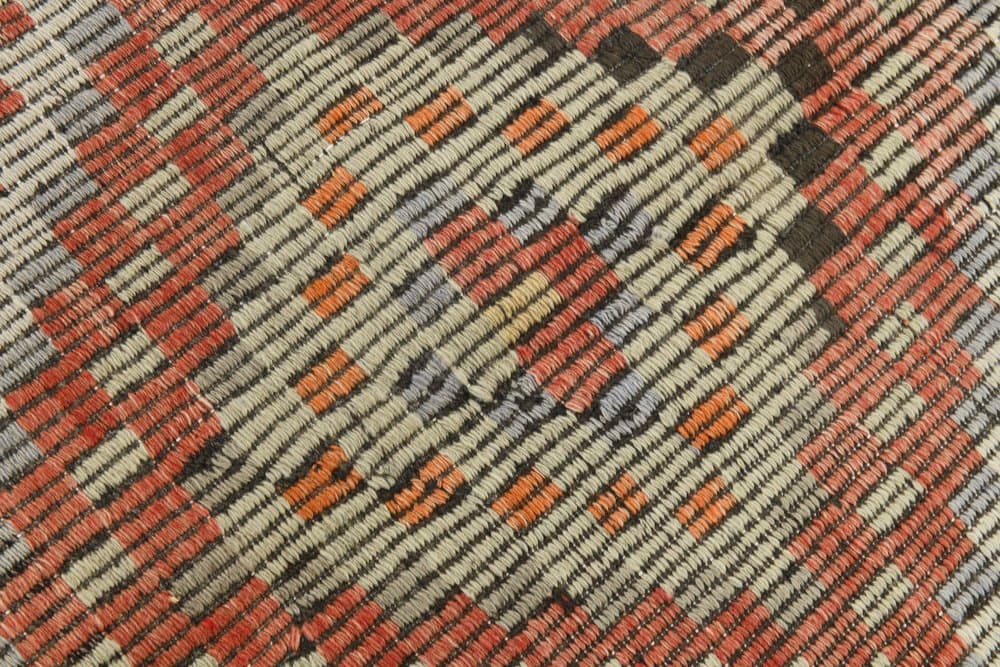 Kilim 186x329 cm, Red, Blue, Wool, 1970s - 221430