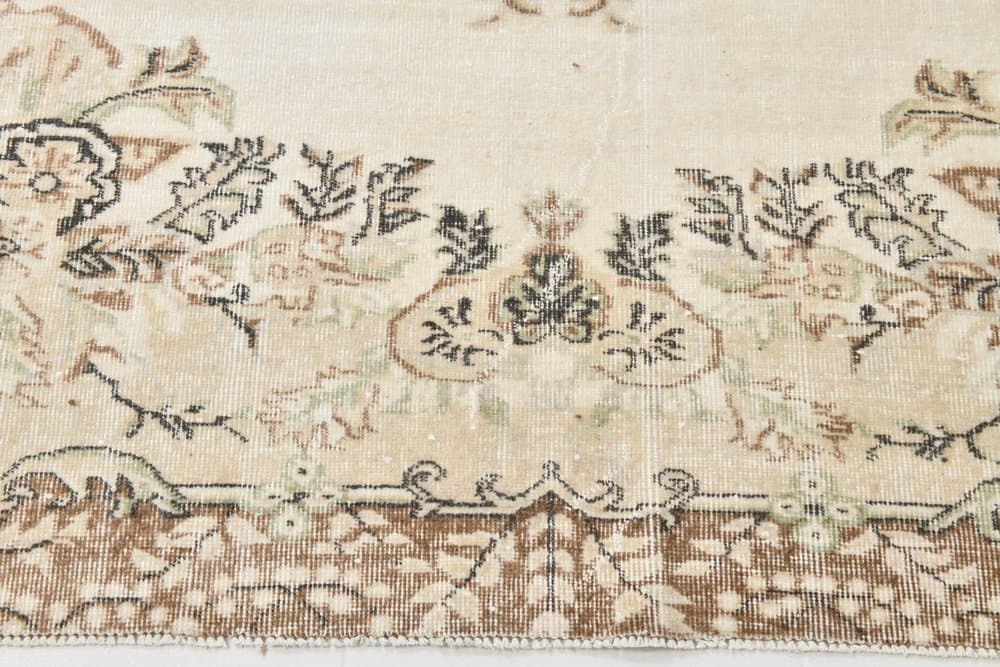 Dywan 195x273 cm, beżowy, wełna, lata 60. - 221417