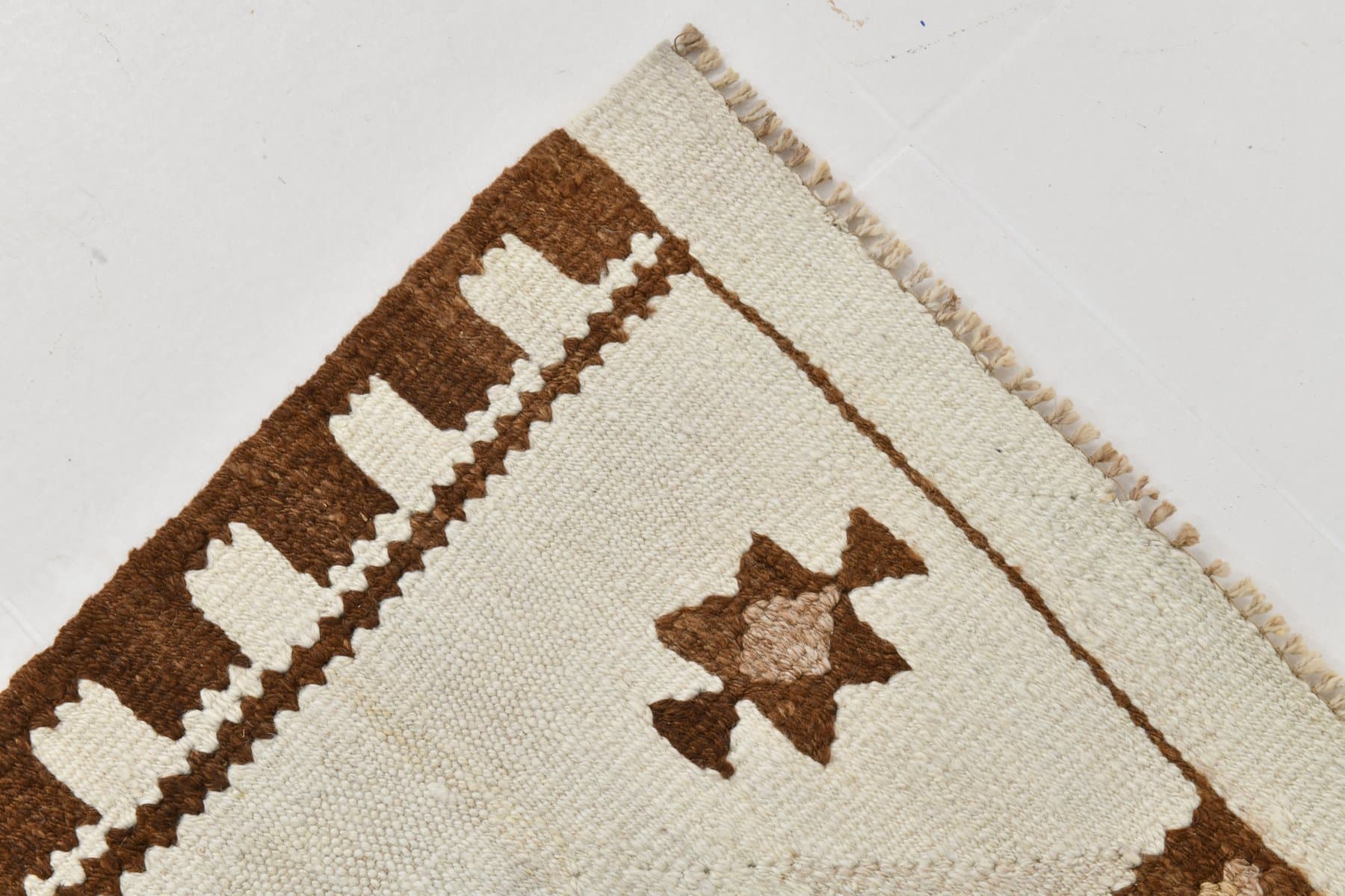 Kilim 86x285 cm, beżowy, wełna, Turcja, lata 70. - 221382