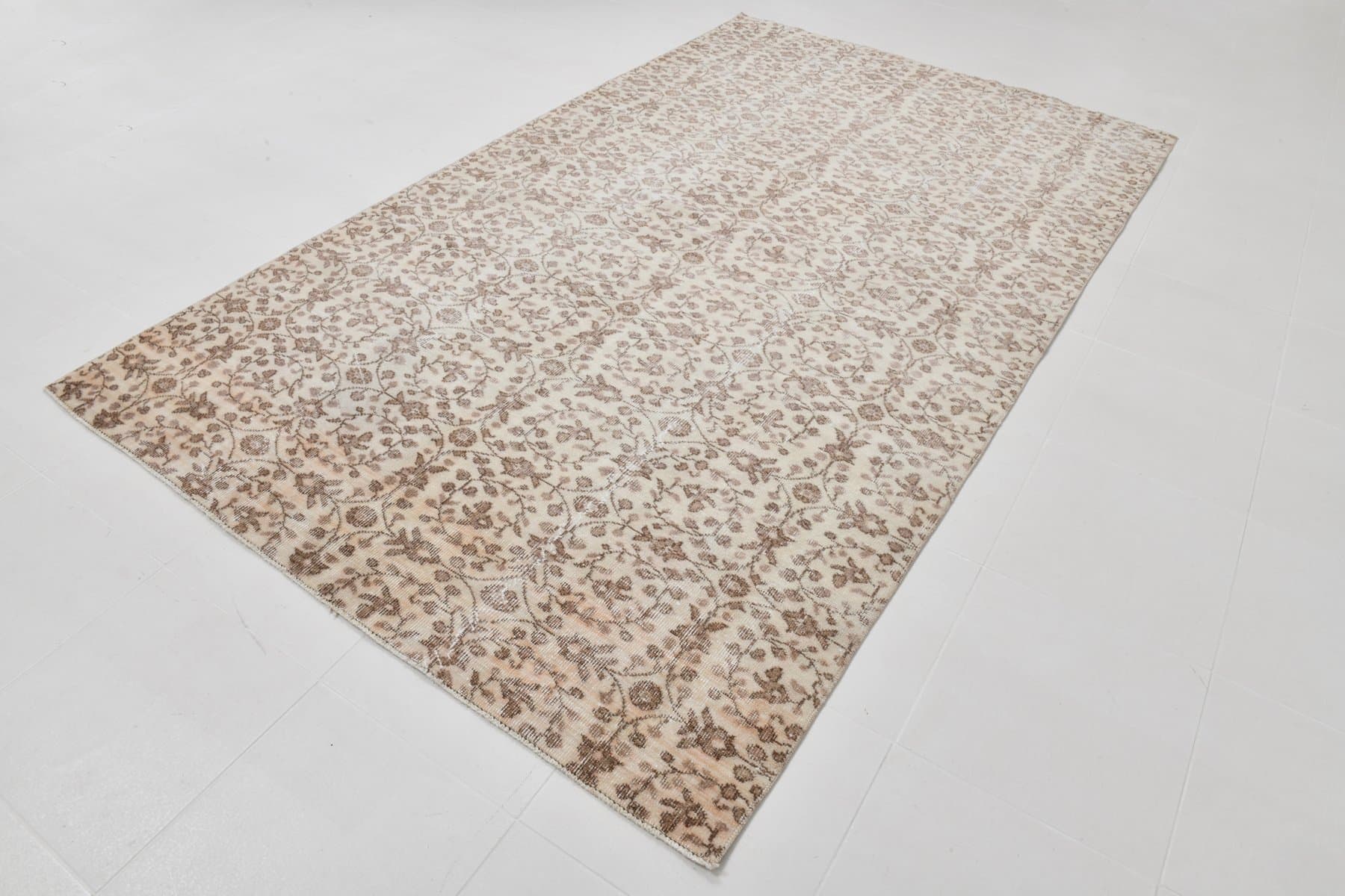 Dywan 172x284 cm, beżowy, wełna, lata 70. - 221341