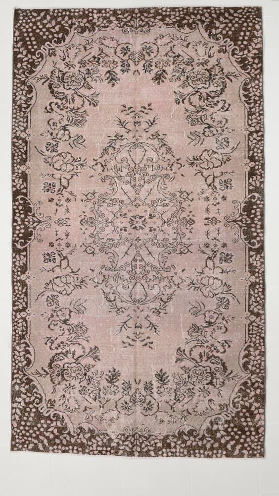 Dywan 267x199 cm, różowy, wełna, Turcja, lata 60. - 221240