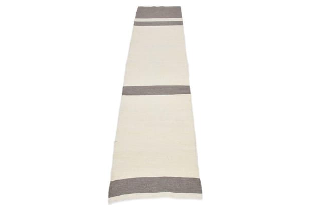 Kilim chodnik 56x240 cm, beżowy, wełna, Turcja, lata 60. - WYMIARY