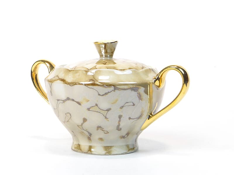 Serwis kawowy Feston, porcelana kość słoniowa, proj. W. Potacki, Ćmielów, Polska, lata 60. - 220761