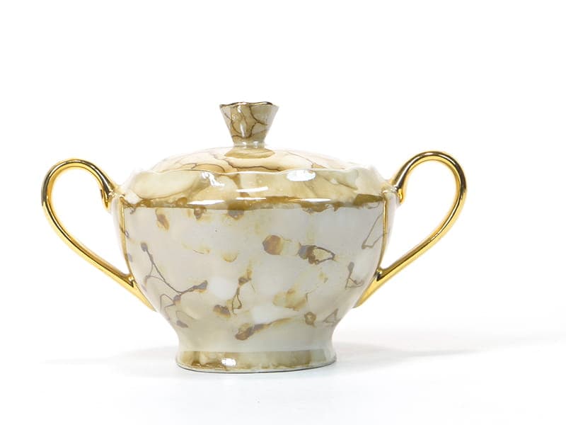 Serwis kawowy Feston, porcelana kość słoniowa, proj. W. Potacki, Ćmielów, Polska, lata 60. - 220760