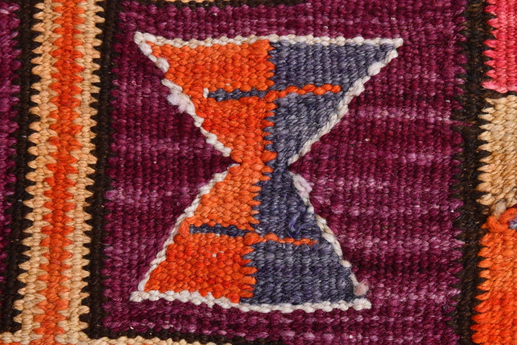 Kilim chodnik 288x85 cm, czerwony, wełna, Turcja, lata 60. - 221057